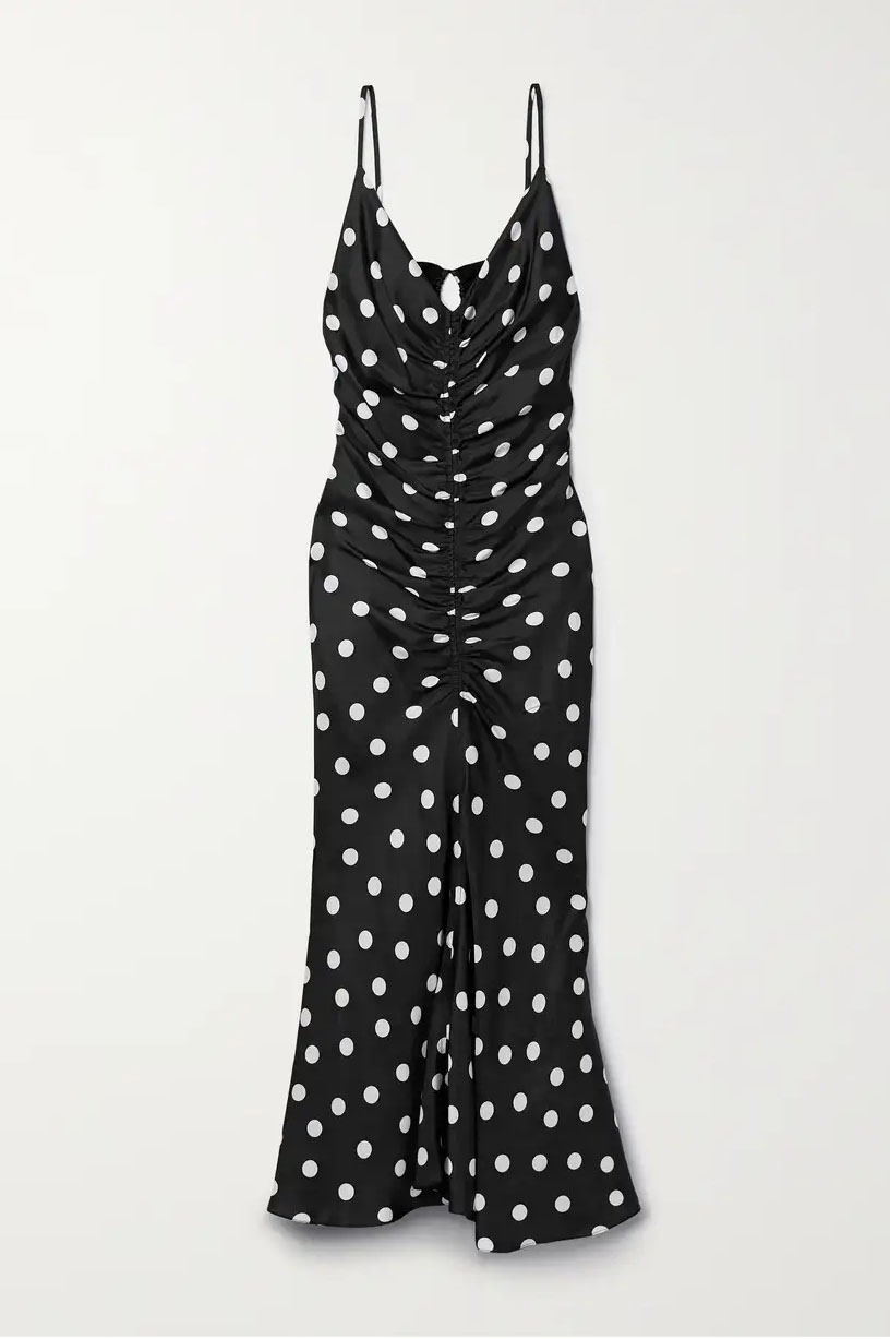 SILK DRESS WITH DOTS